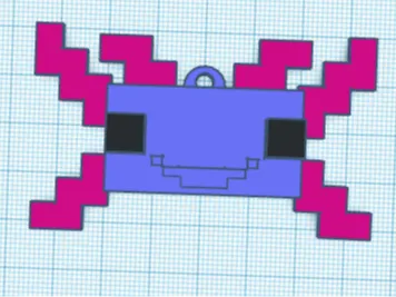 PIXEL AXOLOTL Keychain