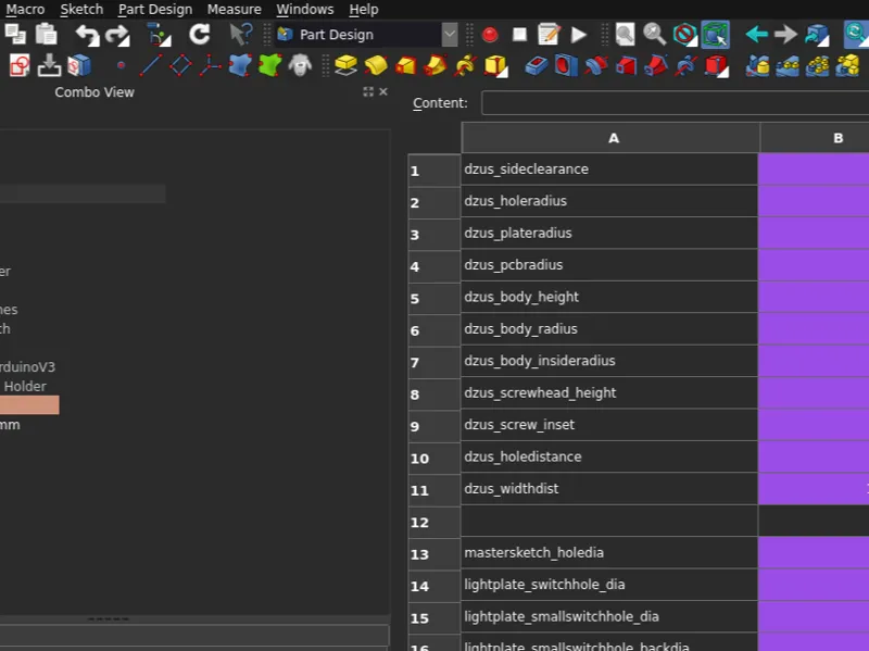 Master File for all FreeCAD panel files