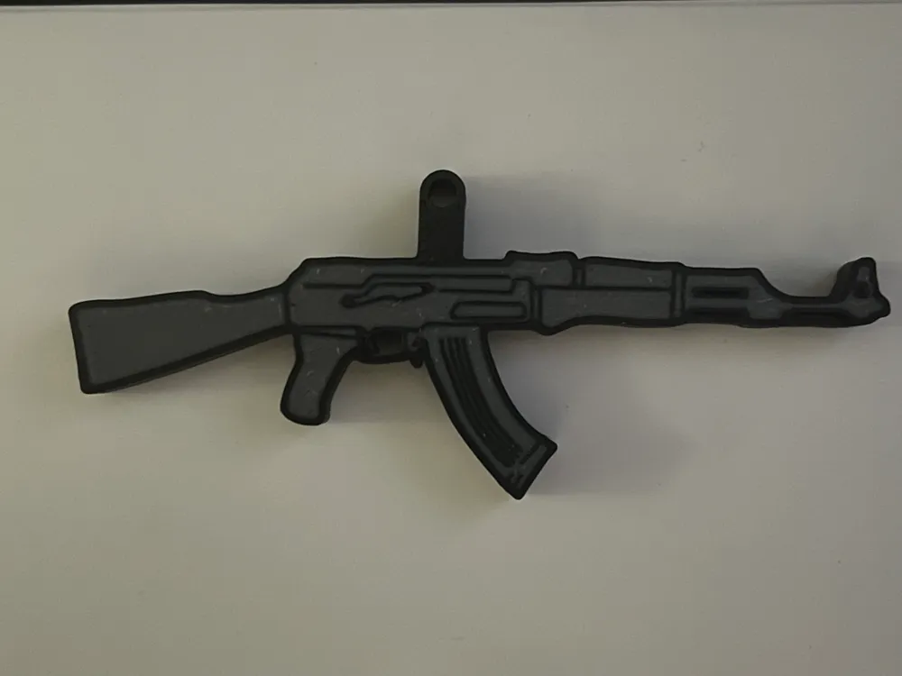 AK-47 keyring - Free 3D Print Model - MakerWorld