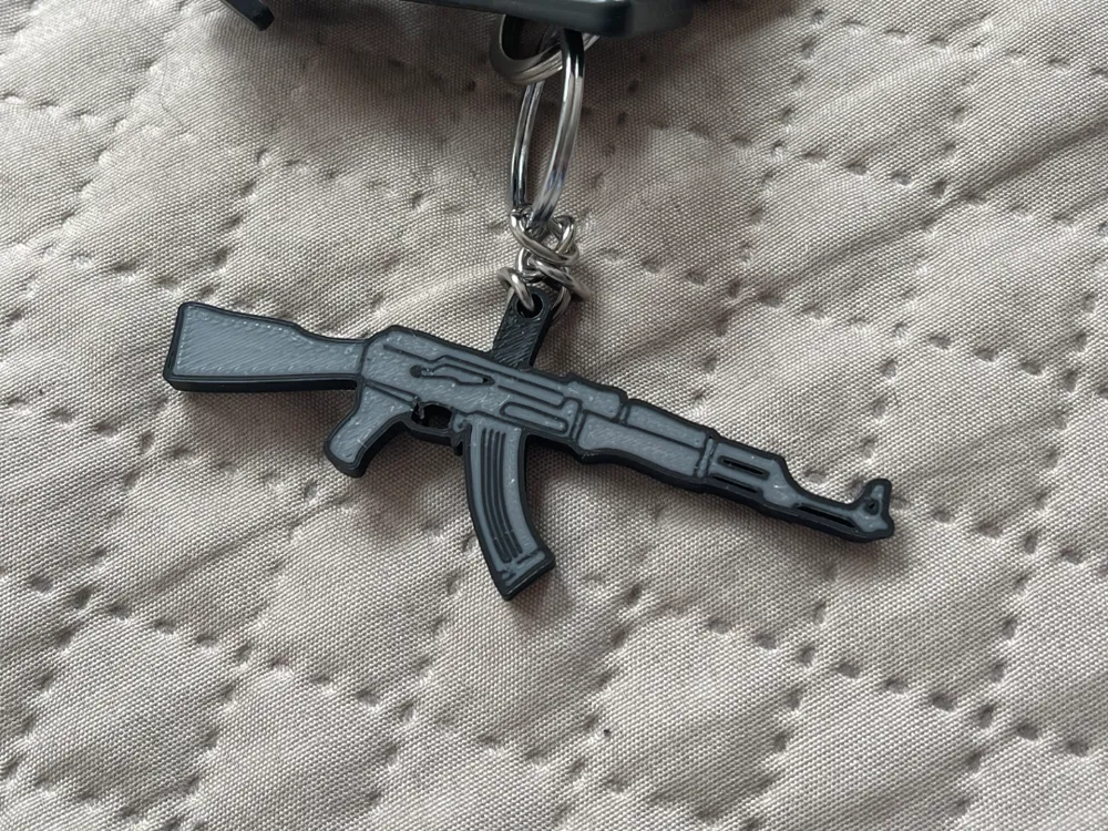 AK-47 keyring - Free 3D Print Model - MakerWorld
