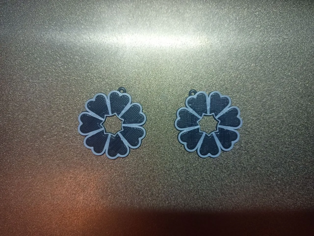 Earrings -7 leaf clover -Pendientes Trevol 7 hojas view 4