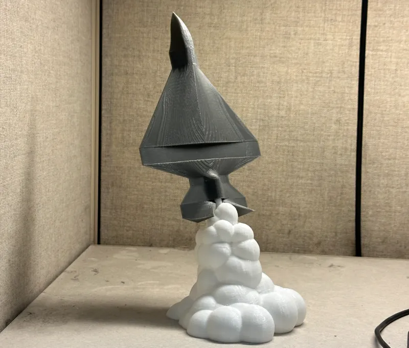 JET TAKEOFF SMOKE CLOUD DESK MODEL 2 PIECES