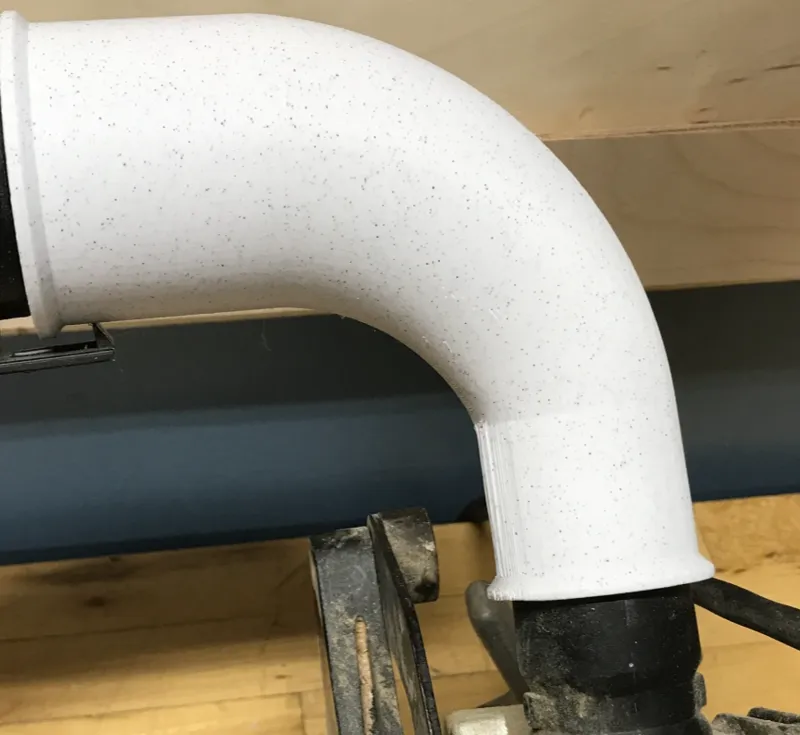 Dust collector elbow adapter - 1.5" to 2.25"/2.5"