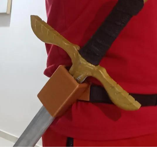 Simple sword holdster with belt clip