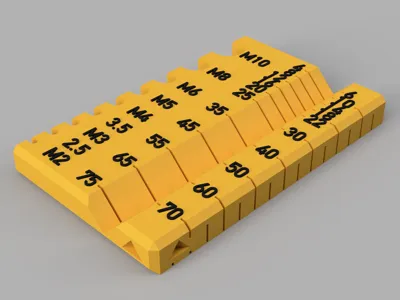 Metric Bolt and Nut Gauge