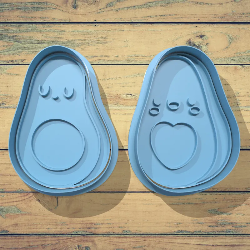 Cute Avocado Cookie Cutter Set