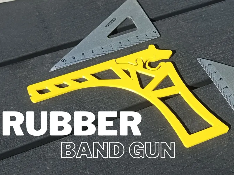 Rubber Band Gun - *print in place*