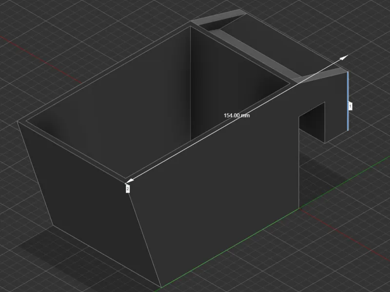 Box for hanging, 18mm gap 