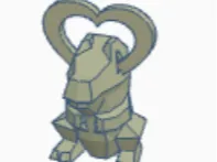Low Poly Todadile Keychain