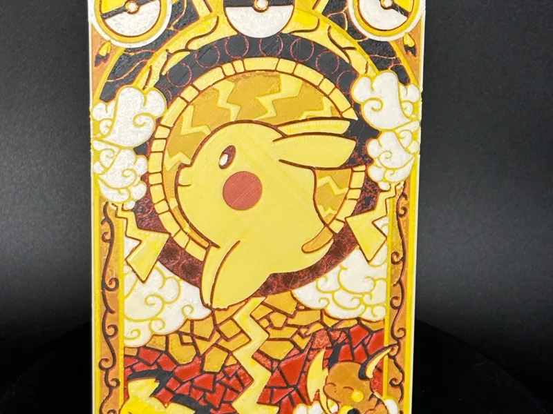 Pikachu mosaic hueforge