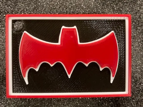 60s Batsignal keychain