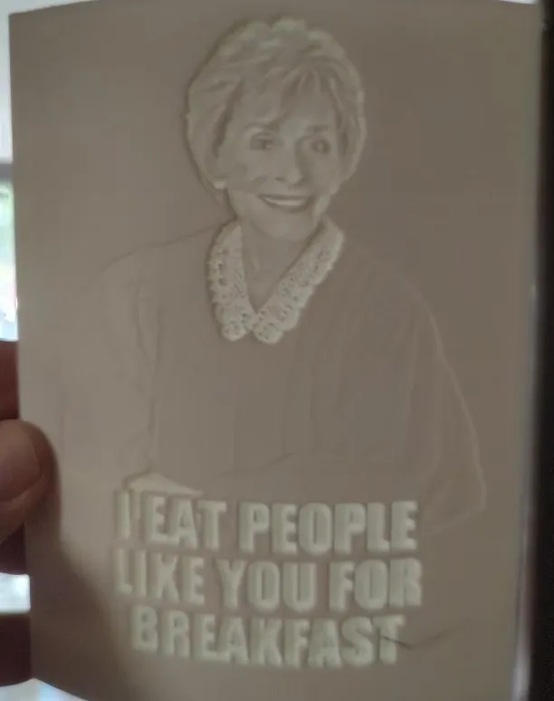 Judge Judy Lithophane