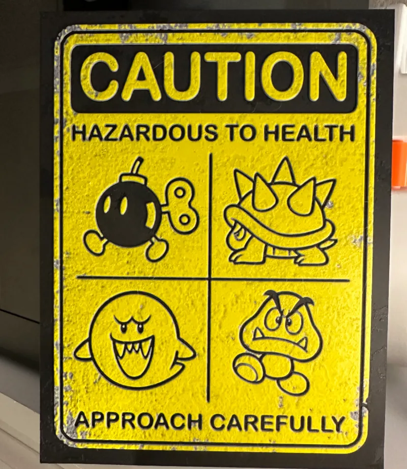 Super Mario Caution Hue Forge