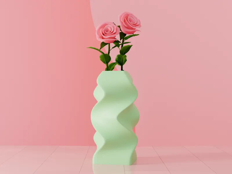 Wavy Flower Vase (Spiral/Vase Mode)