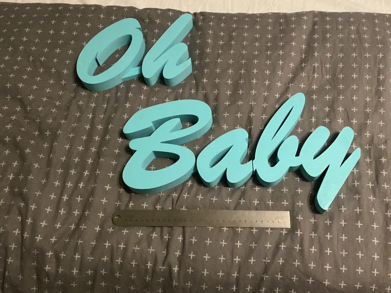 Oh baby lamp sign