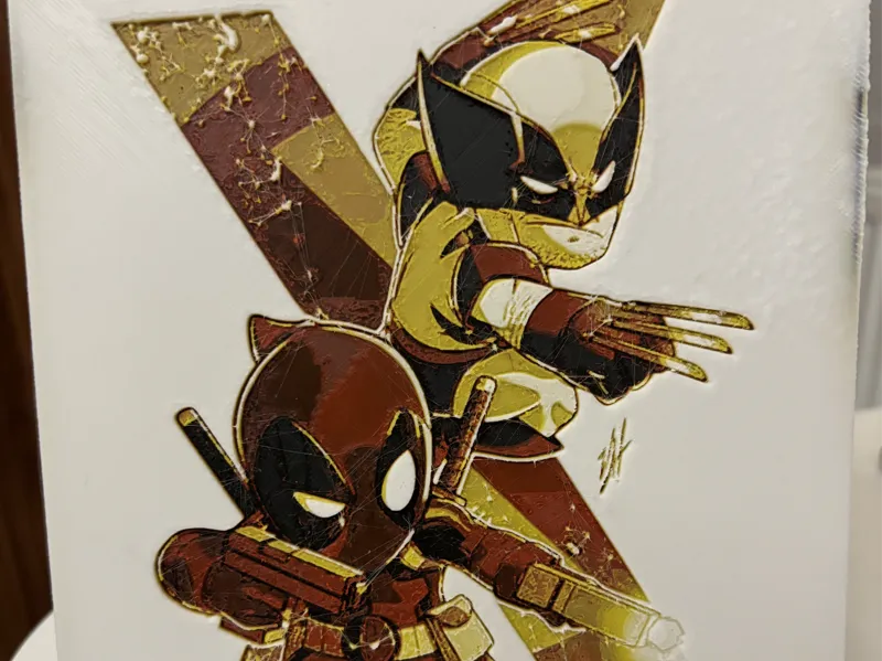 Deadpool Wolverine hueforge