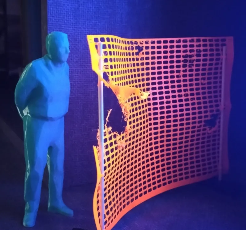Construction Net for Umarell site watcher diorama