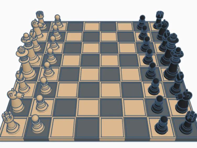 chess board and pieces