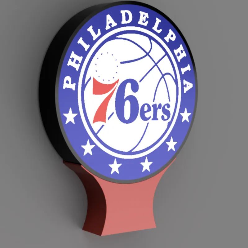 Philadelphia 76ers Light Box and Stand