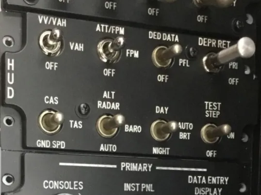 F-16 Simulator HUD Panel