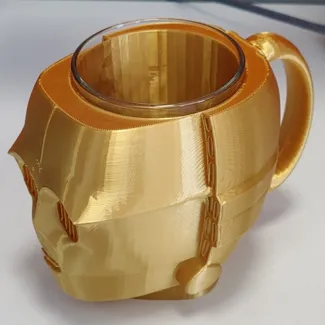 C3PO mug, upcycling nutella glass