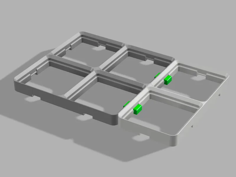 Gridfinity clip together baseplates 