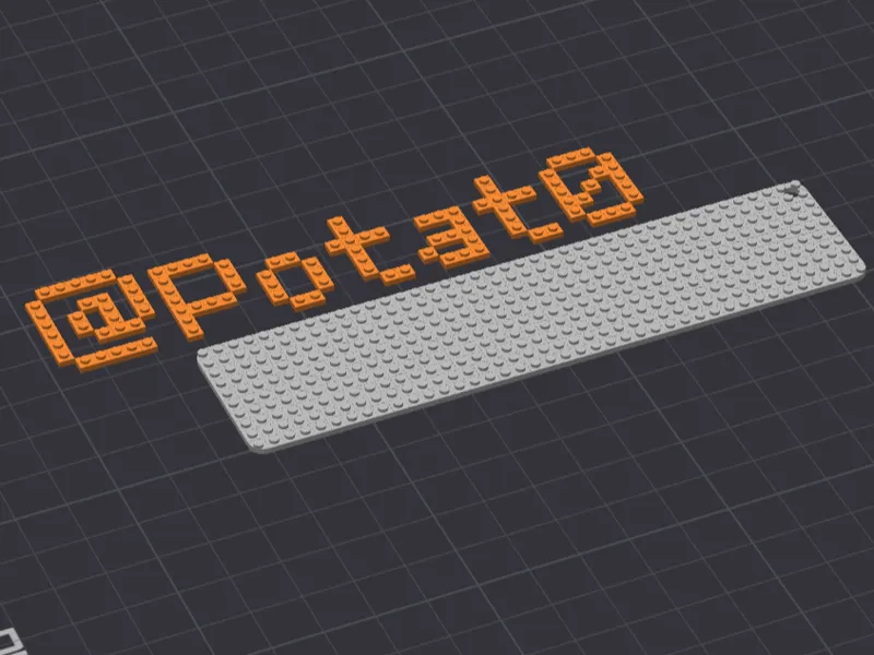 Custom Brick Style Keychain/Name Tag