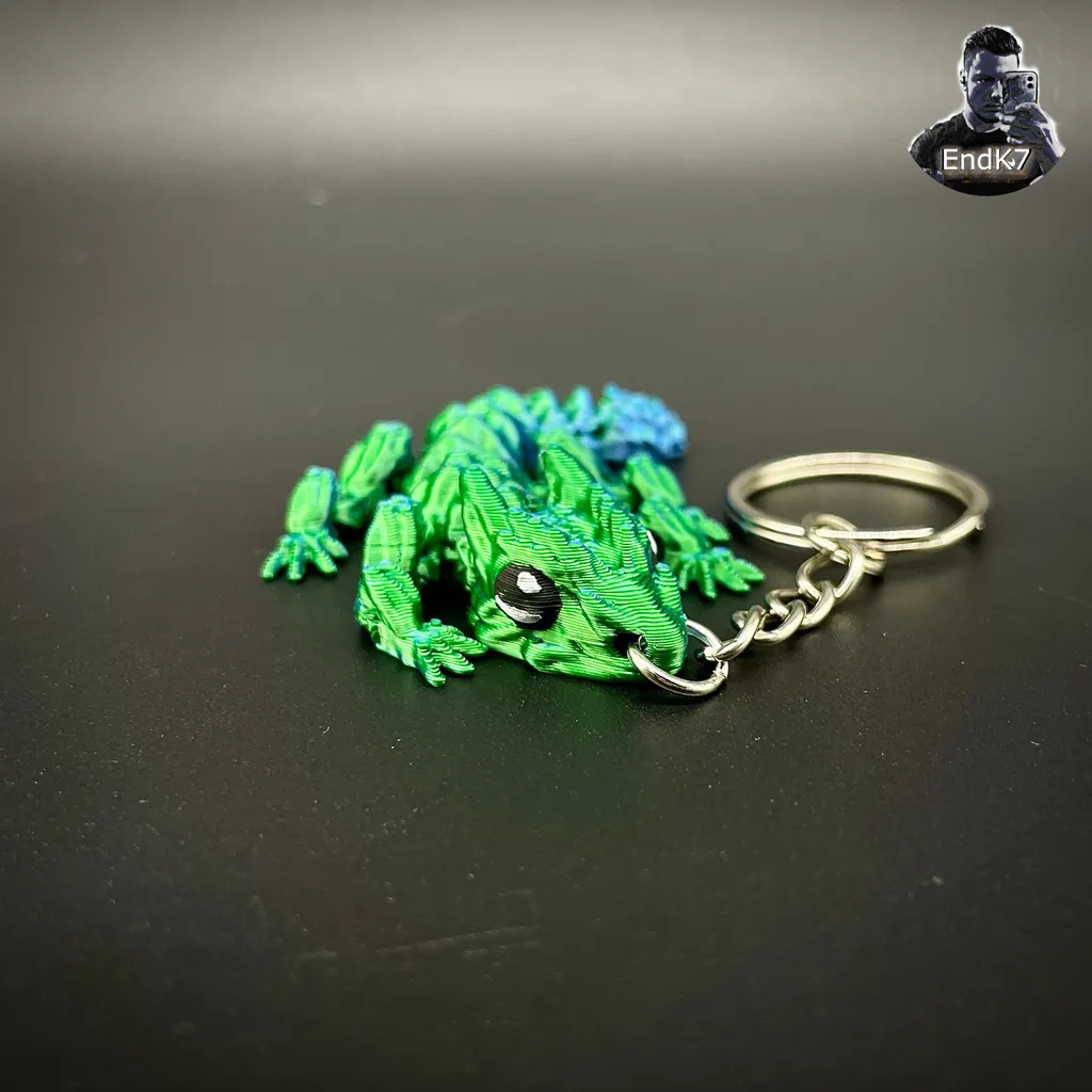 Little Grass Dragon Keychain - Articulated  by EndK7Designs MakerWorld: Download Free 3D Models - 3D model önizlemesi