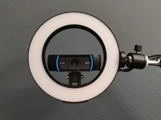 Ring light mount for Logitech c920 Webcam