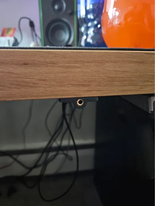 Under Desk Headphone Jack Mount