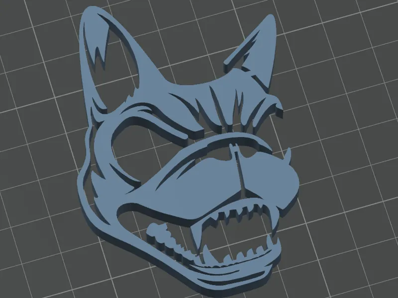 Download Dog Extruded Face