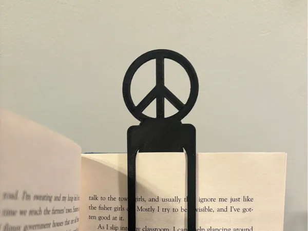 Marque-page symbole peace and love