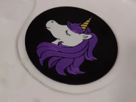 Unicorn shower cover + shower strainer
