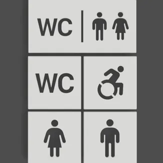 Toilet/Restroom Sign | IconSystem3D