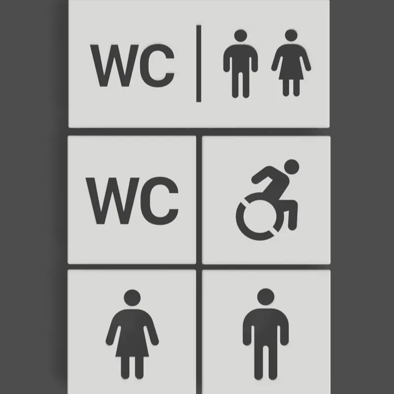 Toilet/Restroom Sign | IconSystem3D