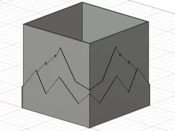 Storage Box with Mountains
