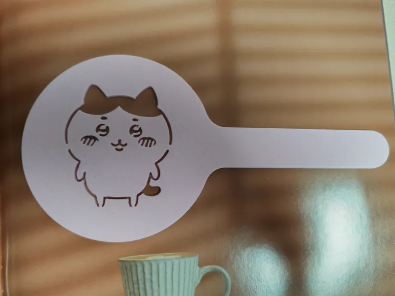 chiikawa 小八 花式咖啡 coffee cup Stencil