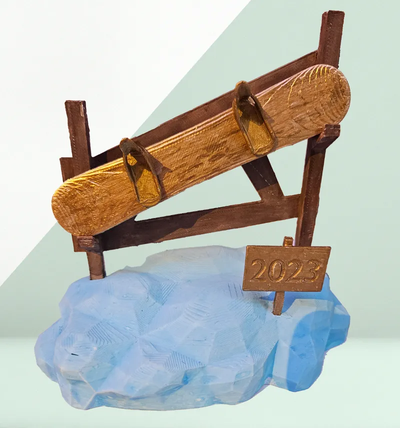 Snowboard Trophy Statue