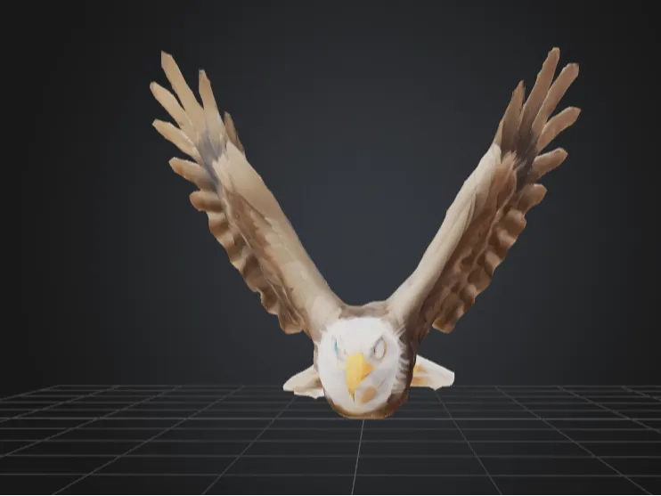 Soaring bald eagle 