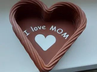 Rope heart basket