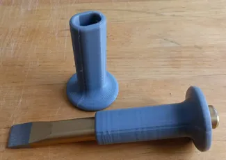 Masonry chisel handguard (customizable)