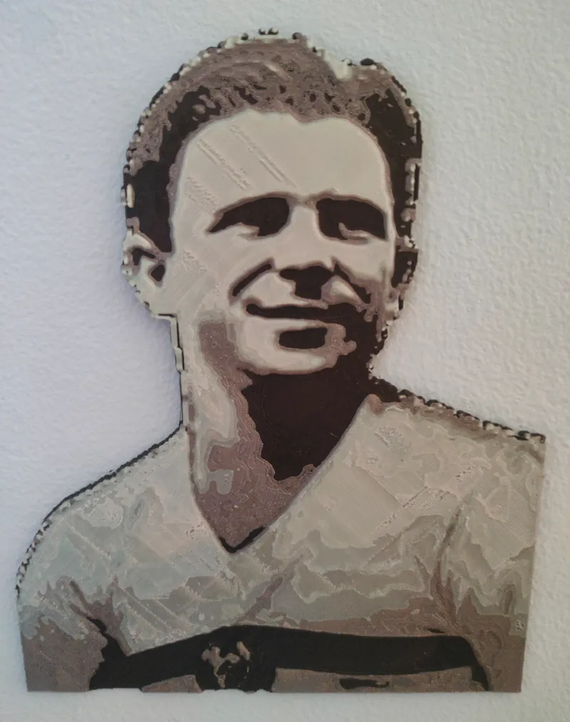Puskas (Pancho) Hueforge Portrait