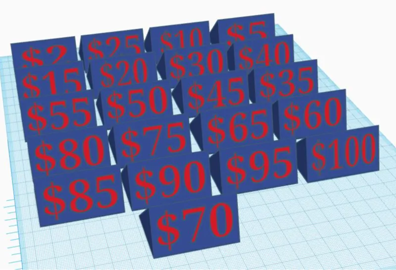 $2-$100 Display tags