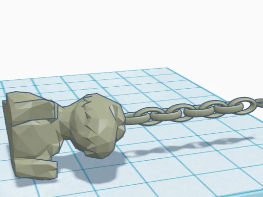 Low Poly T-rex key chain