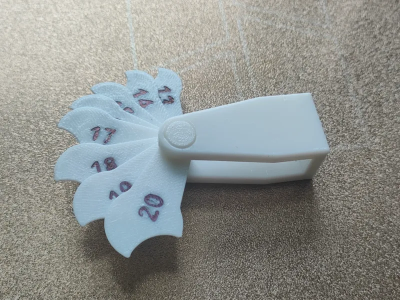 Radius Gauge Holder for 7 plates