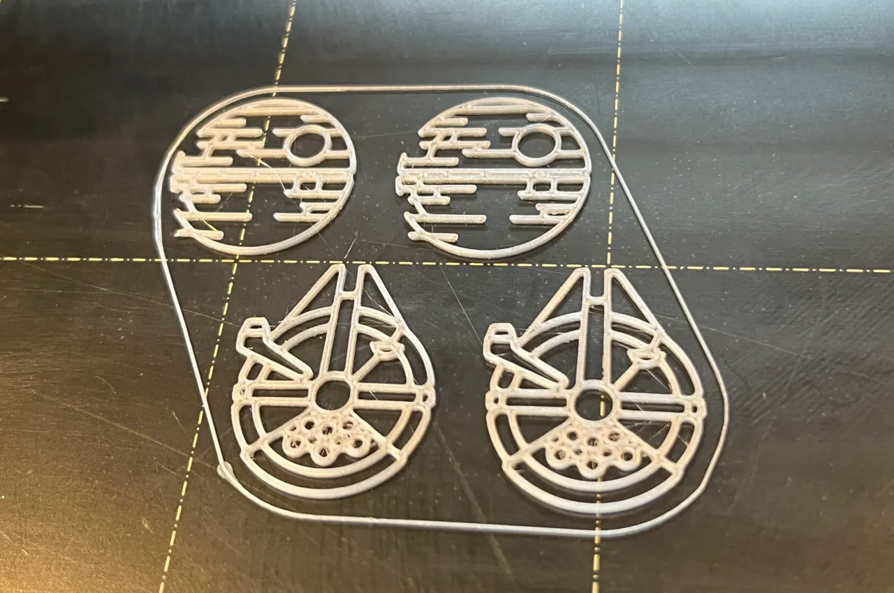 Star Wars Earrings - Millenium Falcon & Death Star view 3