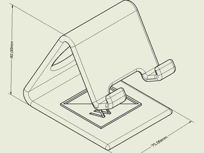 Cable phone stand 