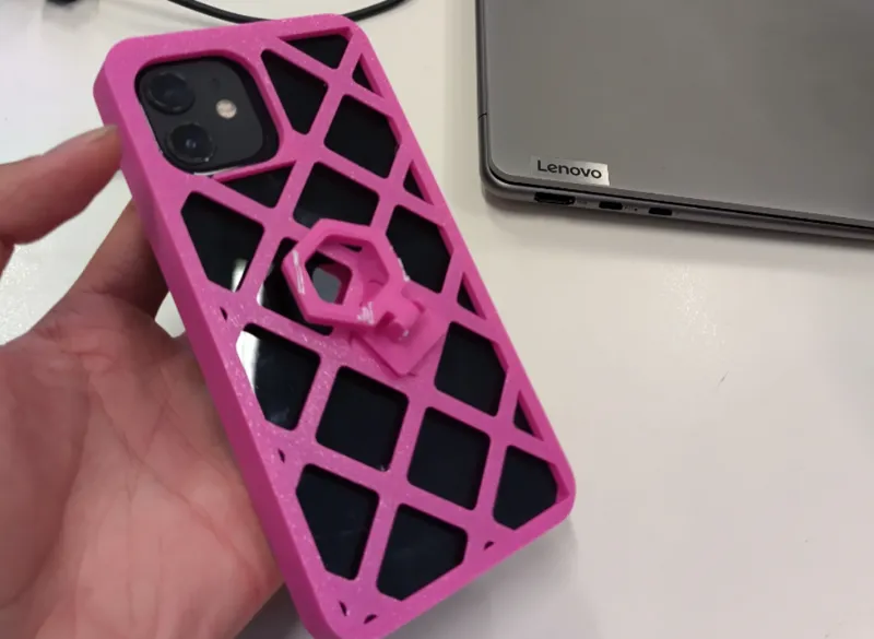 Iphone 12 phone case with ring attachment