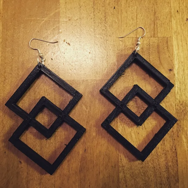 Two Square Earrings