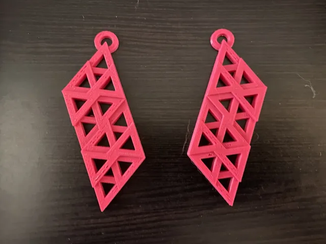 Triangle Pattern Big Earrings